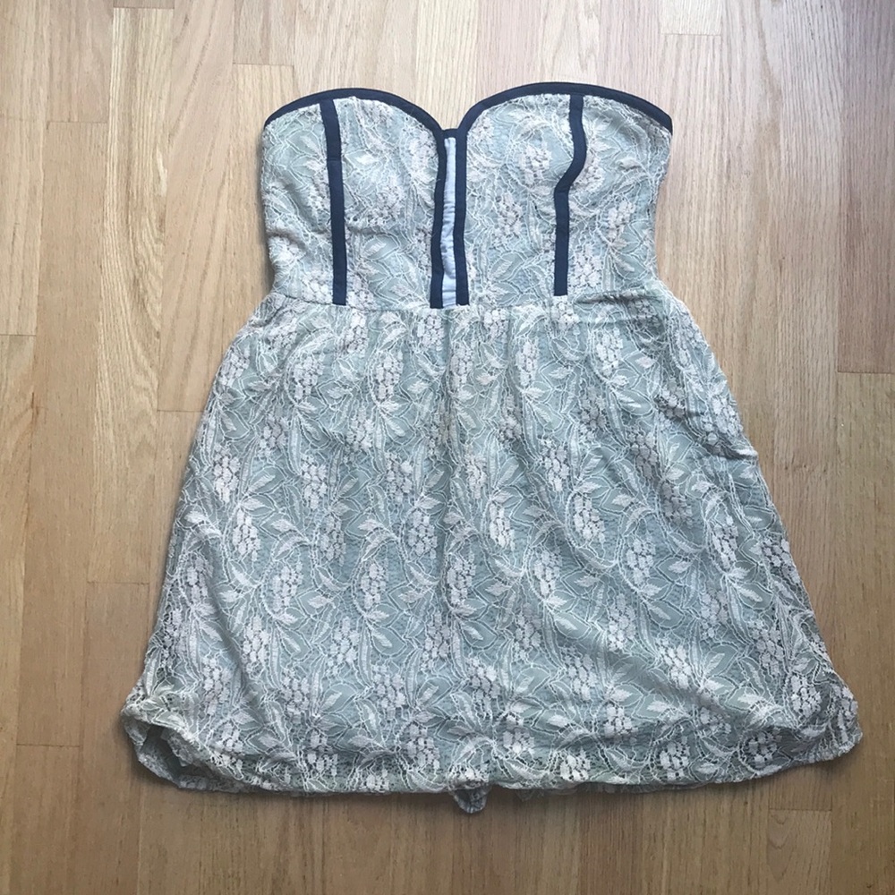 Strapless floral UO dress